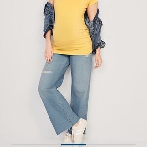 Old Navy wide leg maternity jeans size 4